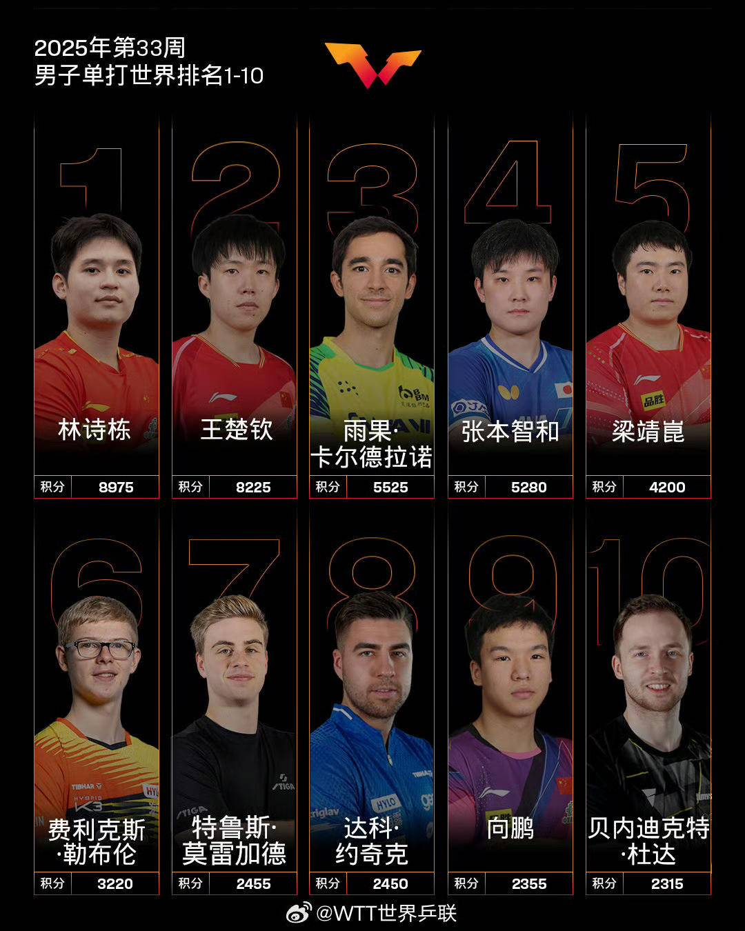 球员, 林高远排名