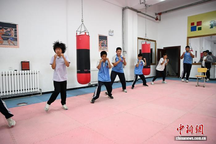 学生戴拳击, 体育学校